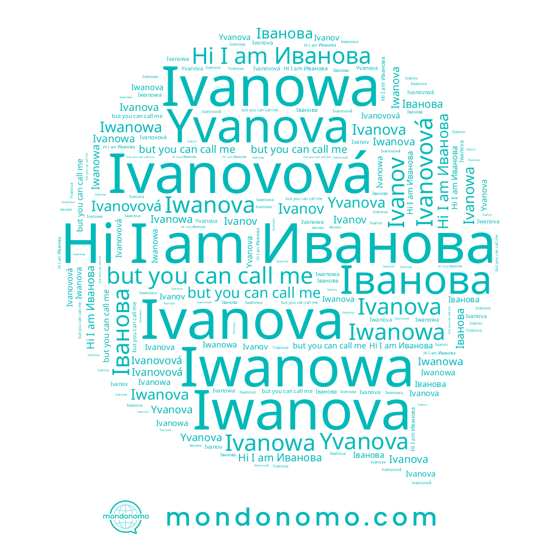 name Иванова, name Iwanowa, name Іванова, name Iwanova, name Ivanova, name Yvanova, name Ivanowa, name Ivanov, name Ivanovová