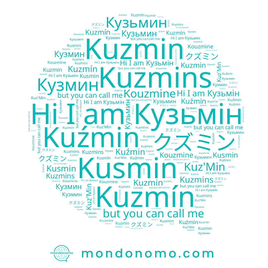 name Kusmin, name Кузмин, name Кузьмин, name Кузьмін, name Kuźmin, name クズミン, name Kuz'Min, name Kuzmins, name Kuzmin, name Kouzmine, name Kuzmín