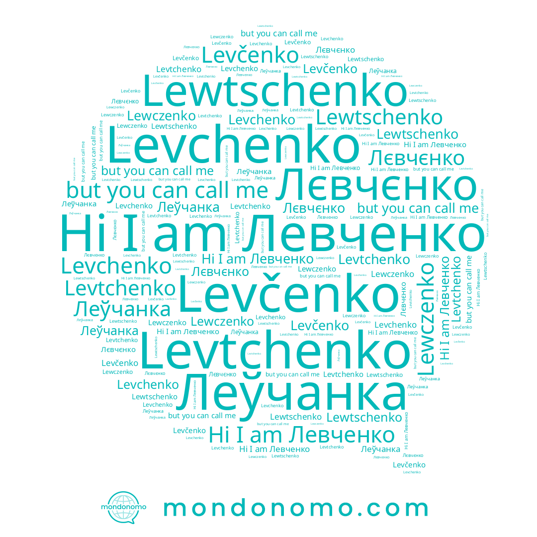 name Levtchenko, name Лєвчєнко, name Леўчанка, name Levchenko, name Lewczenko, name Lewtschenko, name Левченко