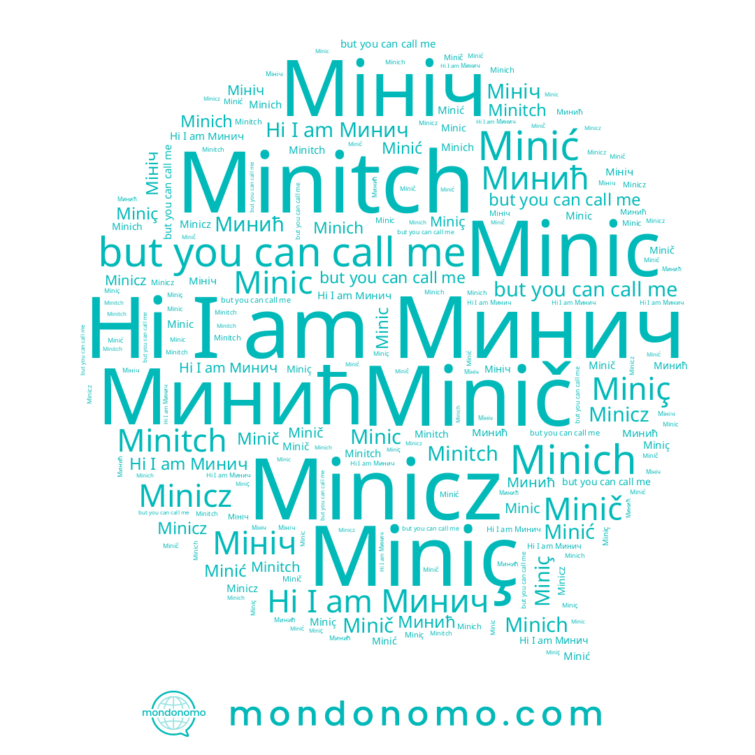 name Минић, name Minić, name Miniç, name Minicz, name Мініч, name Minich, name Минич, name Minitch
