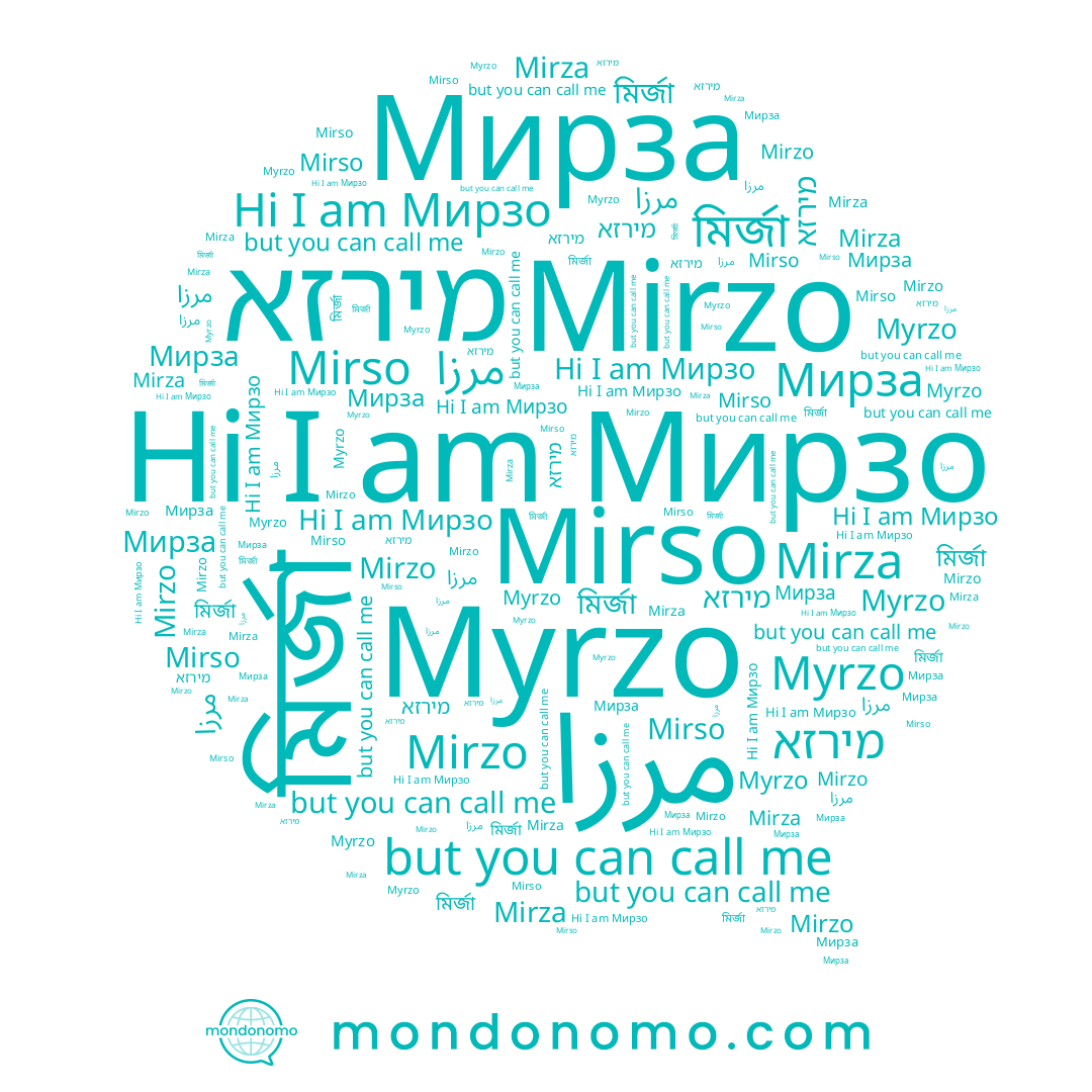 name Mirza, name مرزا, name Myrzo, name Мирза, name মির্জা, name Мирзо, name מירזא, name Mirso, name Mirzo