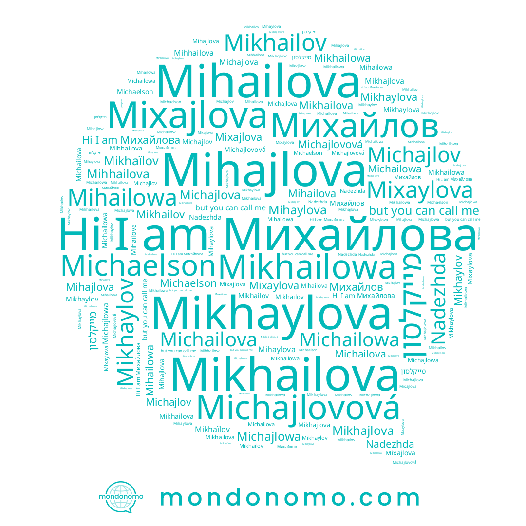 name Mixaylova, name Michajlova, name Mihaylova, name Mixajlova, name Mihhailova, name Michajlowa, name Mikhajlova, name Михайлов, name Mikhaylova, name מייקלסון, name Mikhailowa, name Nadezhda, name Mihailowa, name Michailova, name Mikhailov, name Михайлова, name Mihailova, name Michajlovová, name Mikhailova, name Mikhaïlov, name Mihajlova, name Mikhaylov, name Michajlov, name Michaelson