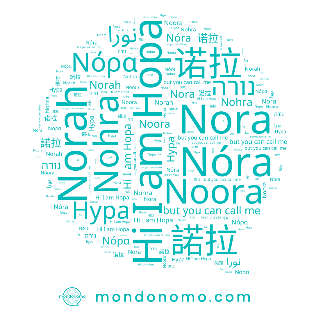 name Nora, name نورا, name Нура, name Nohra, name Νόρα, name 諾拉, name Nóra, name נורה, name Noora, name Norah, name Нора, name 诺拉