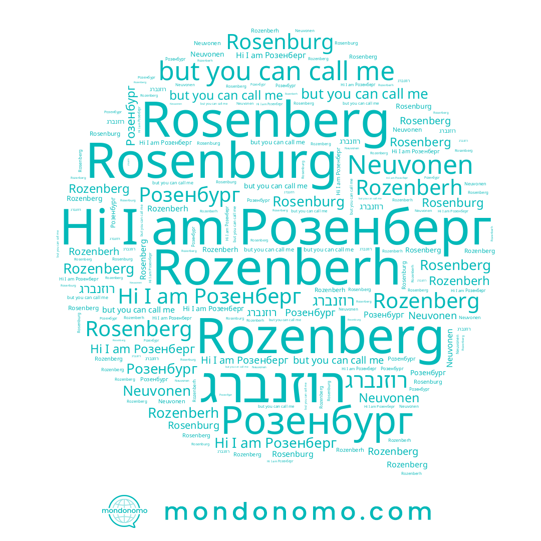 name Rozenberh, name Rosenburg, name Розенбург, name Rosenberg, name רוזנברג, name Rozenberg, name Розенберг, name Neuvonen