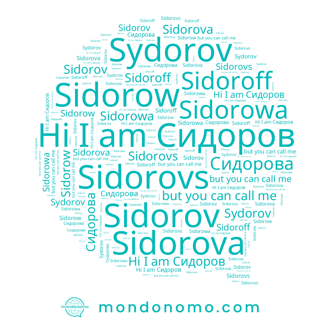 name Sidorov, name Sidoroff, name Sidorow, name Sydorov, name Sidorowa, name Сидоров, name Sidorovs, name Sidorova, name Сидорова