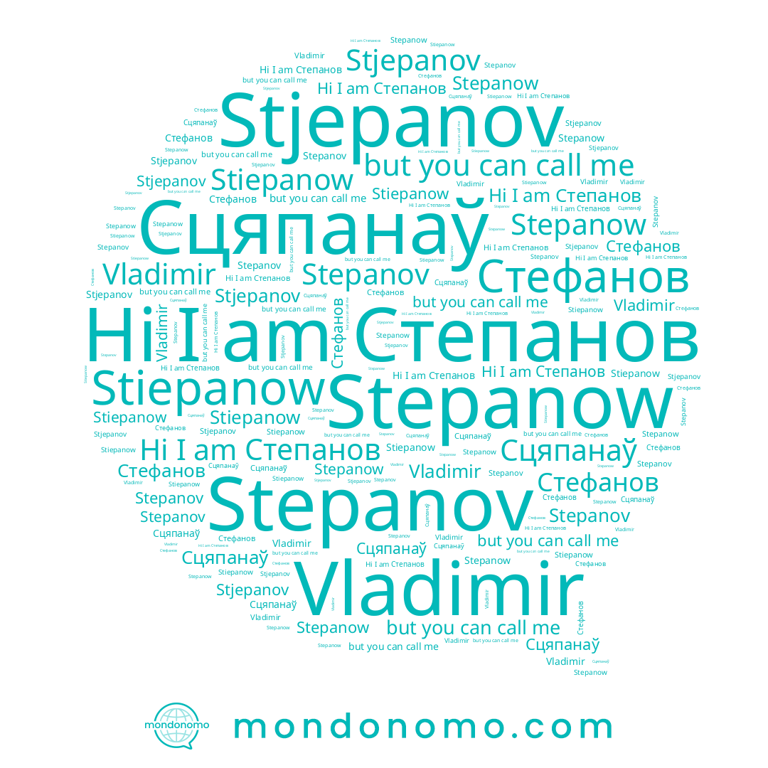 name Степанов, name Stiepanow, name Stjepanov, name Vladimir, name Stepanov, name Сцяпанаў, name Stepanow, name Стефанов