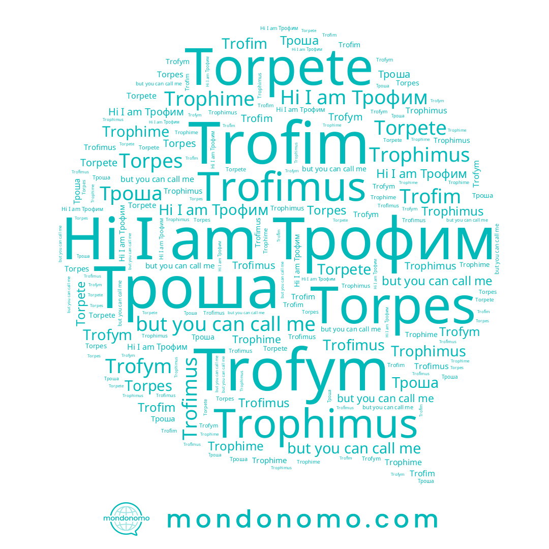 name Трофим, name Троша, name Trophimus, name Trofym, name Trophime, name Trofimus, name Torpes, name Trofim, name Torpete