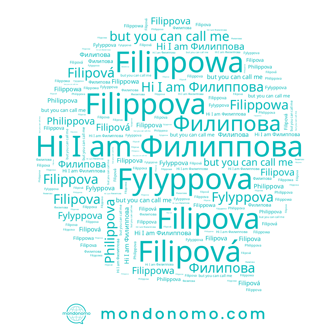 name Филипова, name Filippova, name Филиппова, name Filipová, name Filipova, name Filippowa, name Philippova, name Fylyppova