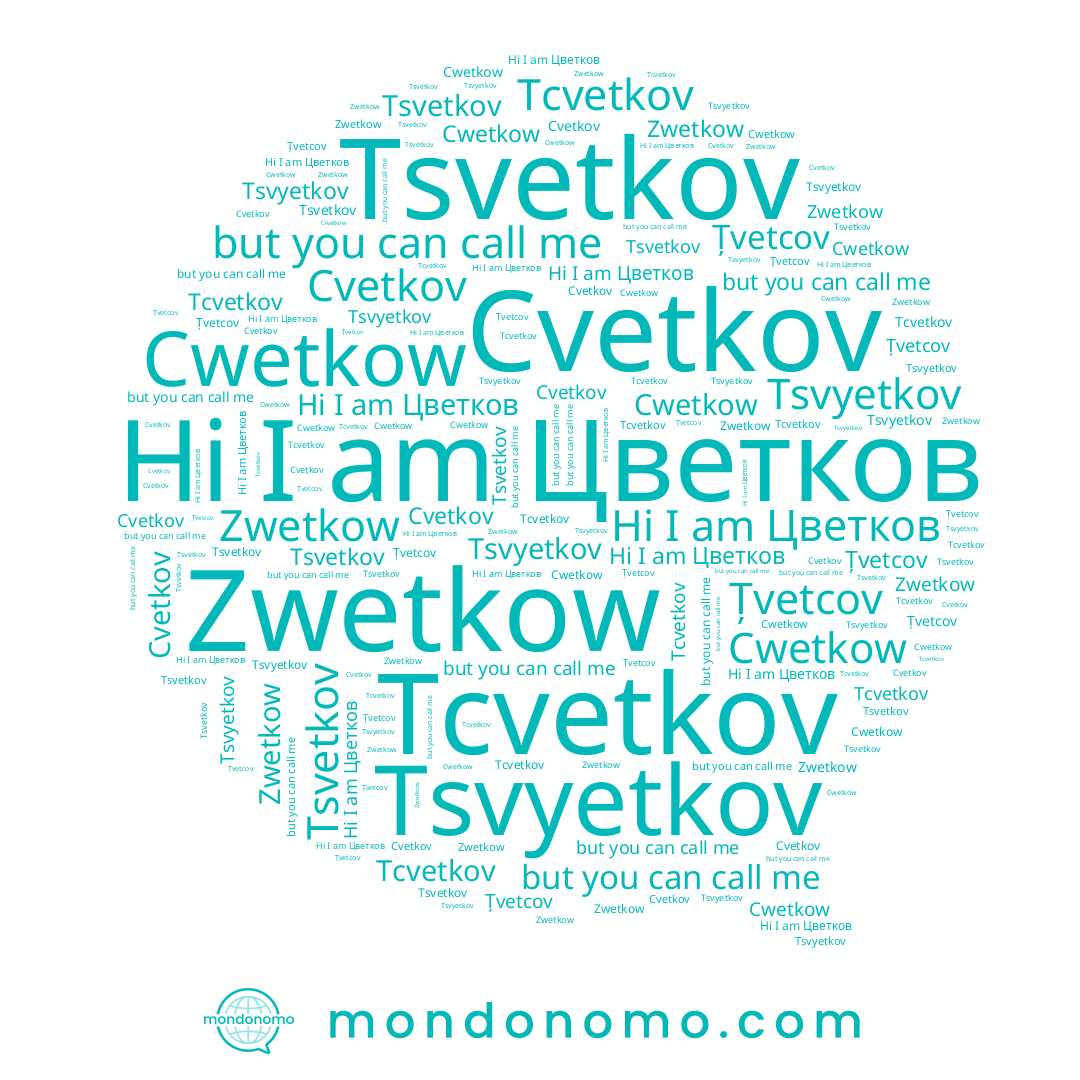 name Cwetkow, name Zwetkow, name Cvetkov, name Țvetcov, name Tcvetkov, name Tsvetkov, name Цветков, name Tsvyetkov