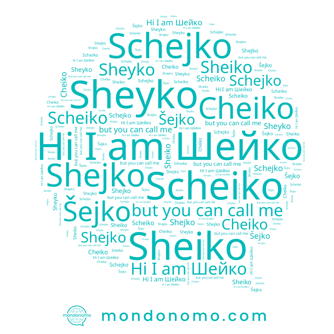 name Shejko, name Шейко, name Scheiko, name Šejko, name Sheiko, name Cheiko, name Schejko, name Sheyko