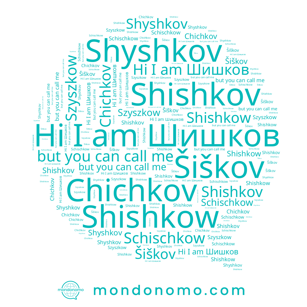 name Schischkow, name Шишков, name Shishkov, name Šiškov, name Szyszkow, name Shyshkov, name Chichkov, name Shishkow