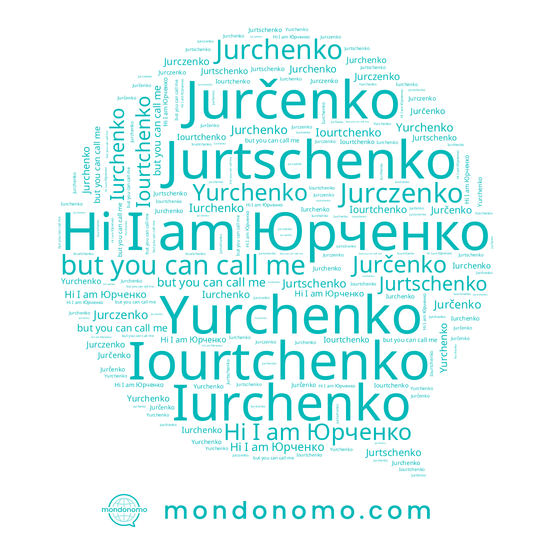 name Yurchenko, name Jurchenko, name Jurtschenko, name Iurchenko, name Iourtchenko, name Jurčenko, name Юрченко, name Jurczenko