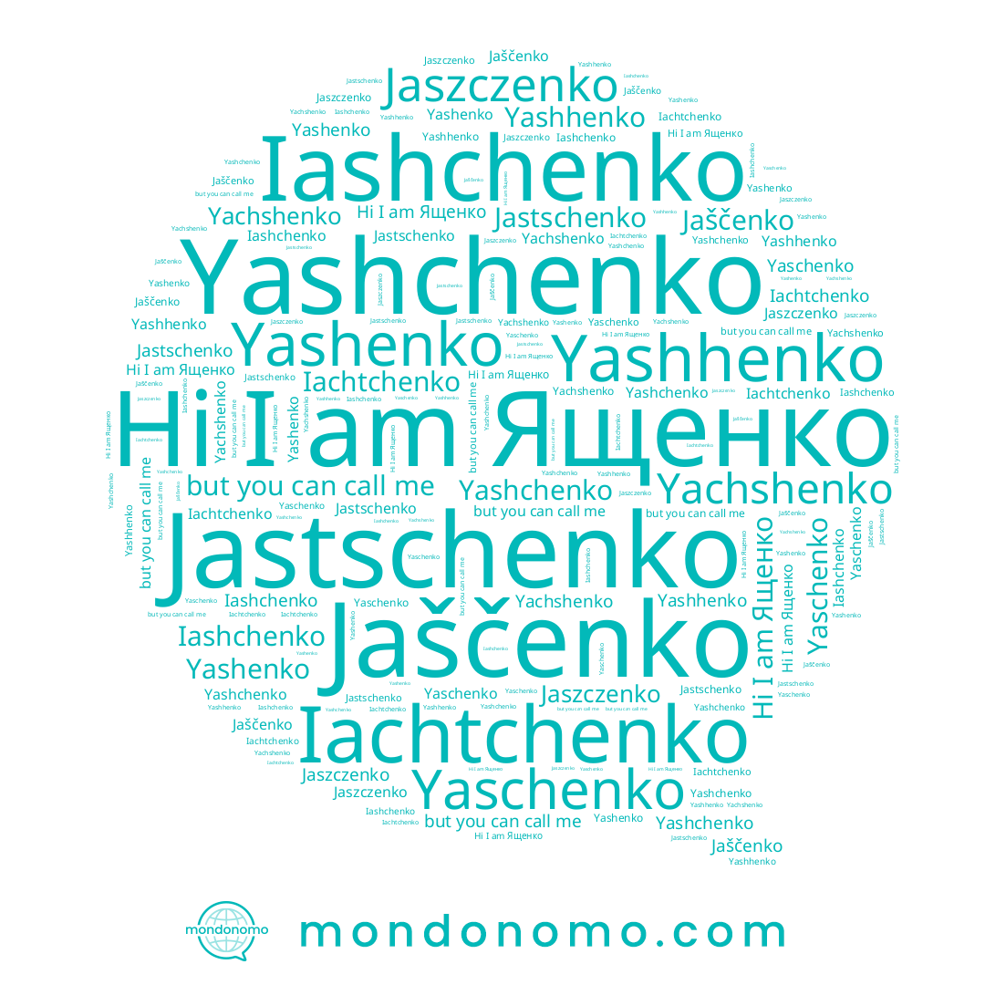 name Iachtchenko, name Iashchenko, name Ященко, name Yashchenko, name Yashhenko, name Jaszczenko, name Jastschenko, name Yaschenko, name Yashenko