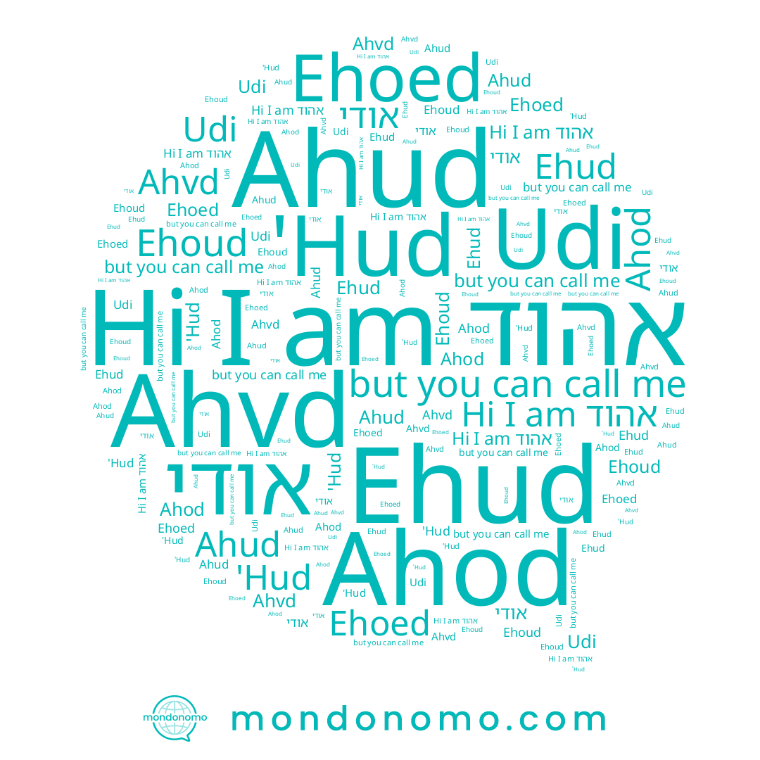 name 'Hud, name Ahvd, name Ehoud, name Ahod, name אהוד, name Ehud, name אודי, name Ahud