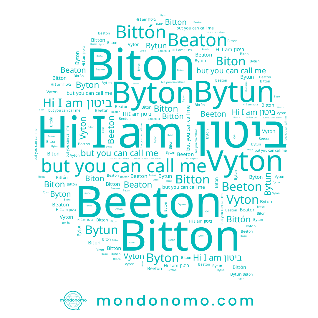 name Bittón, name Bitton, name Vyton, name Byton, name Beeton, name Beaton, name Bytun, name Biton, name ביטון