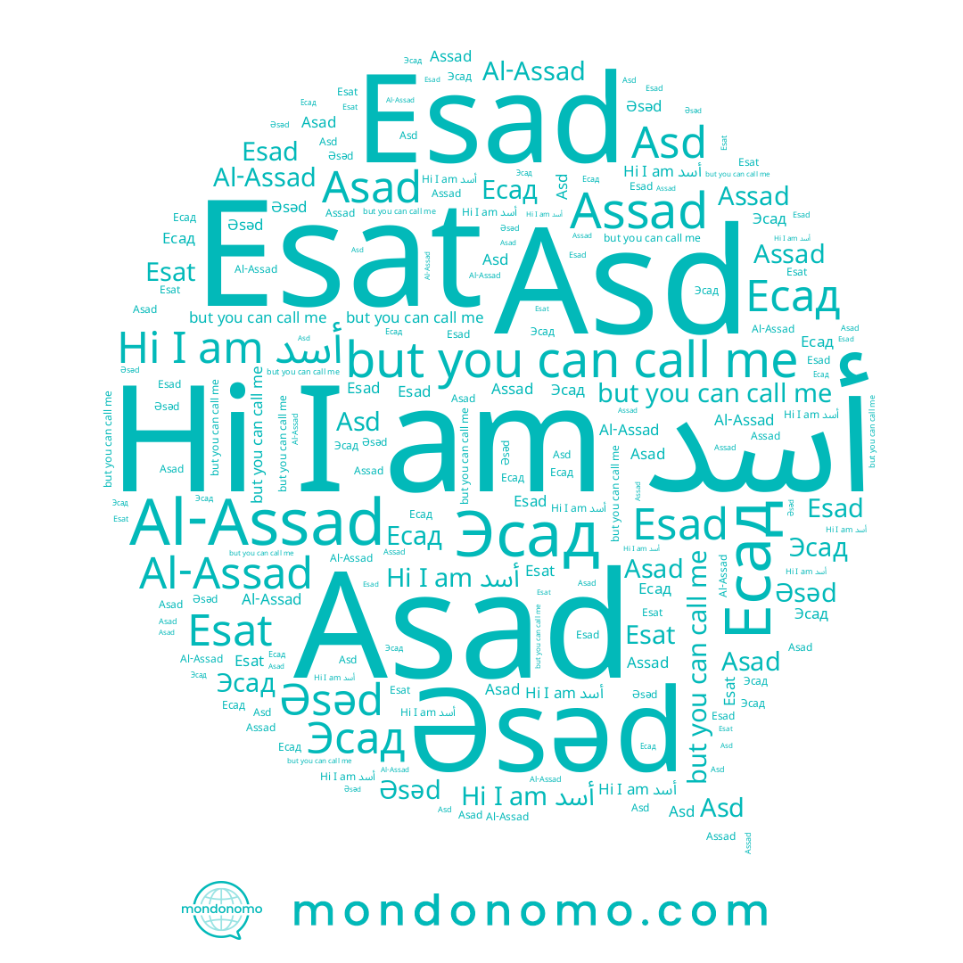 name Esad, name Есад, name Эсад, name Assad, name Əsəd, name Al-Assad, name Esat, name Asad, name أسد