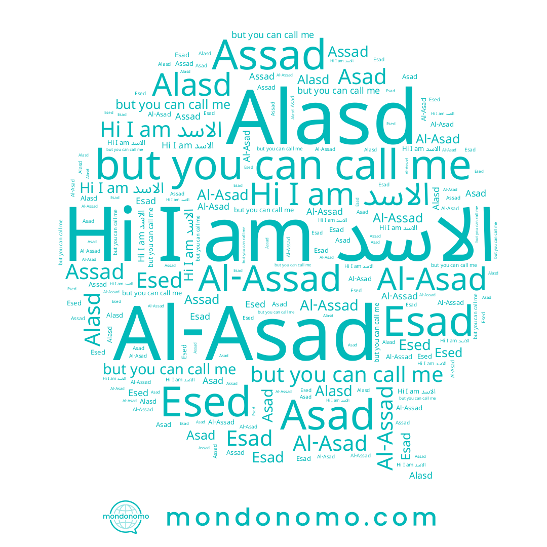 name Esad, name Al-Asad, name الاسد, name Assad, name Al-Assad, name Asad, name Alasd, name Esed