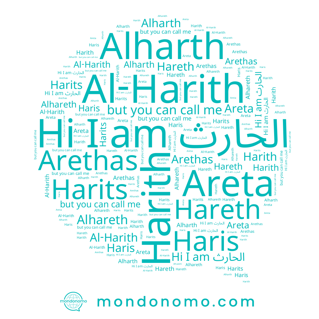 name Arethas, name Areta, name الحارث, name Alhareth, name Alharth, name Harith, name Haris, name Al-Harith, name Harits