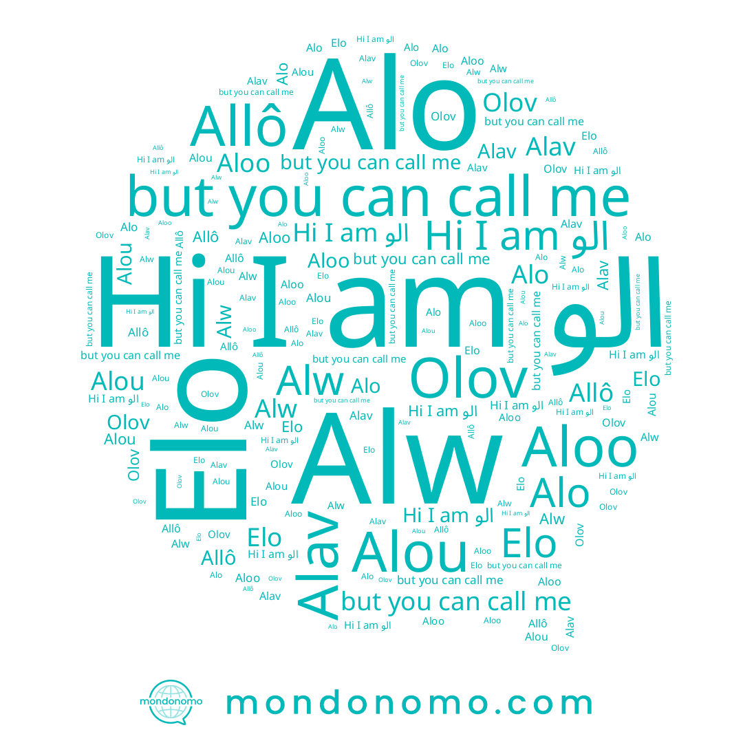 name Alav, name الو, name Aloo, name Olov, name Elo, name Alo, name Alou, name Allô