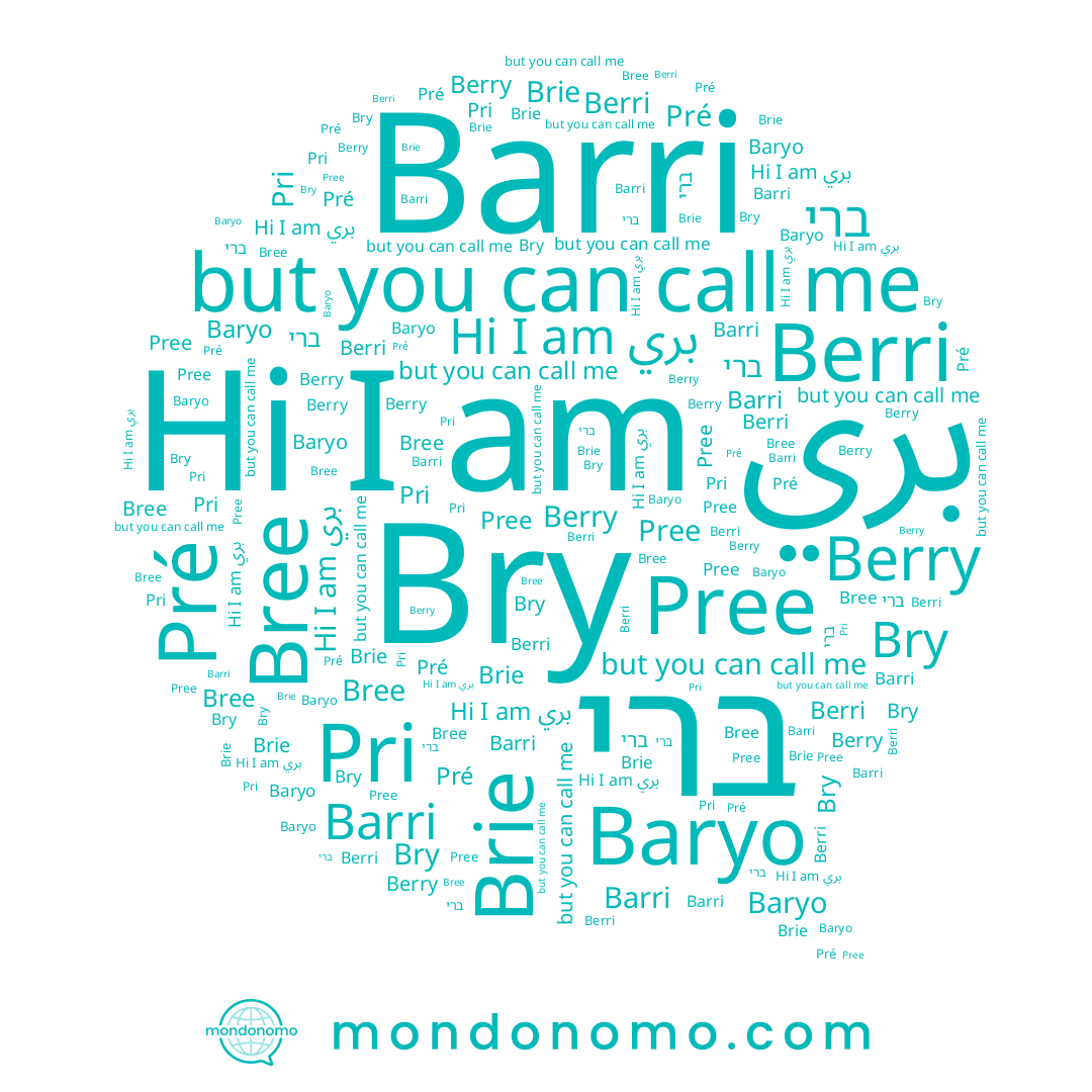 name Pré, name ברי, name Bri, name Baryo, name Brie, name Bree, name Bry, name Barri, name Berry, name Pree, name Berri, name بري