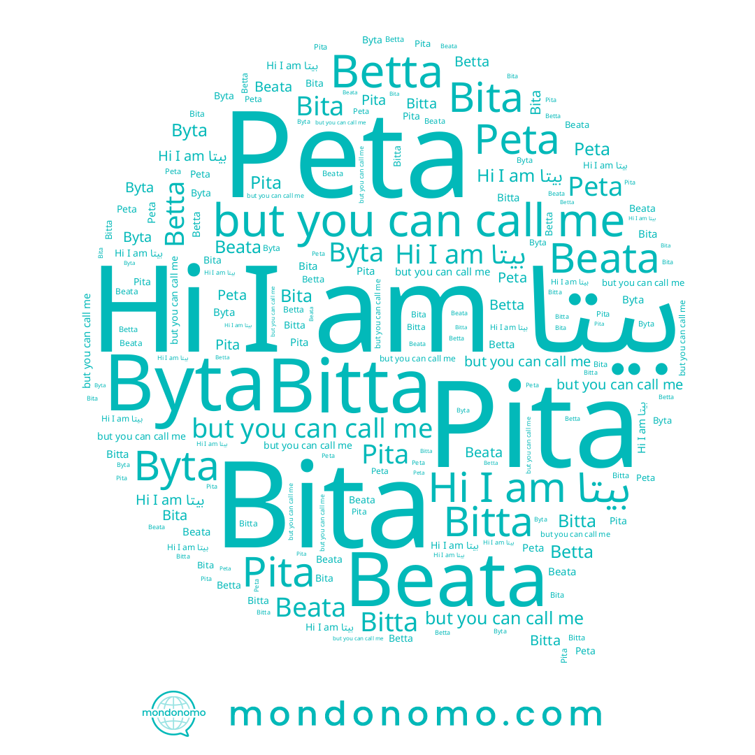name Bita, name Beata, name Pita, name Peta, name Betta, name بيتا