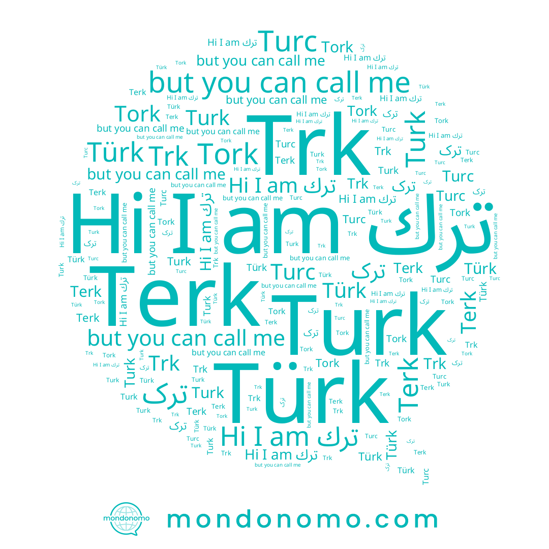name ترک, name Turc, name Türk, name Terk, name Tork, name ترك, name Turk