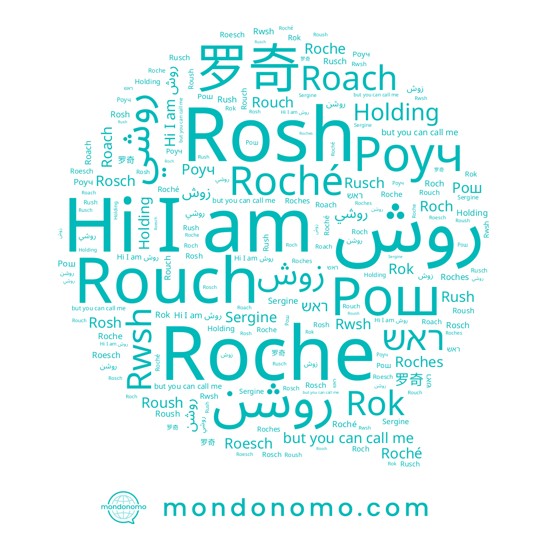 name Roches, name Roach, name Sergine, name Roché, name Рош, name Rush, name 罗奇, name Roche, name Роуч, name Roch, name Rouch, name روشن, name روشي, name ראש, name Rusch, name Roesch, name Rosch, name Rok, name Rosh, name روش, name Roush