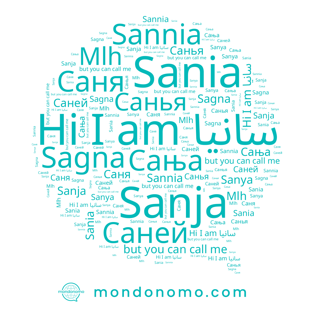 name سانيا, name Саня, name Sanya, name Sagna, name Sania, name Санья, name Sanja, name Sannia, name Сања, name Саней