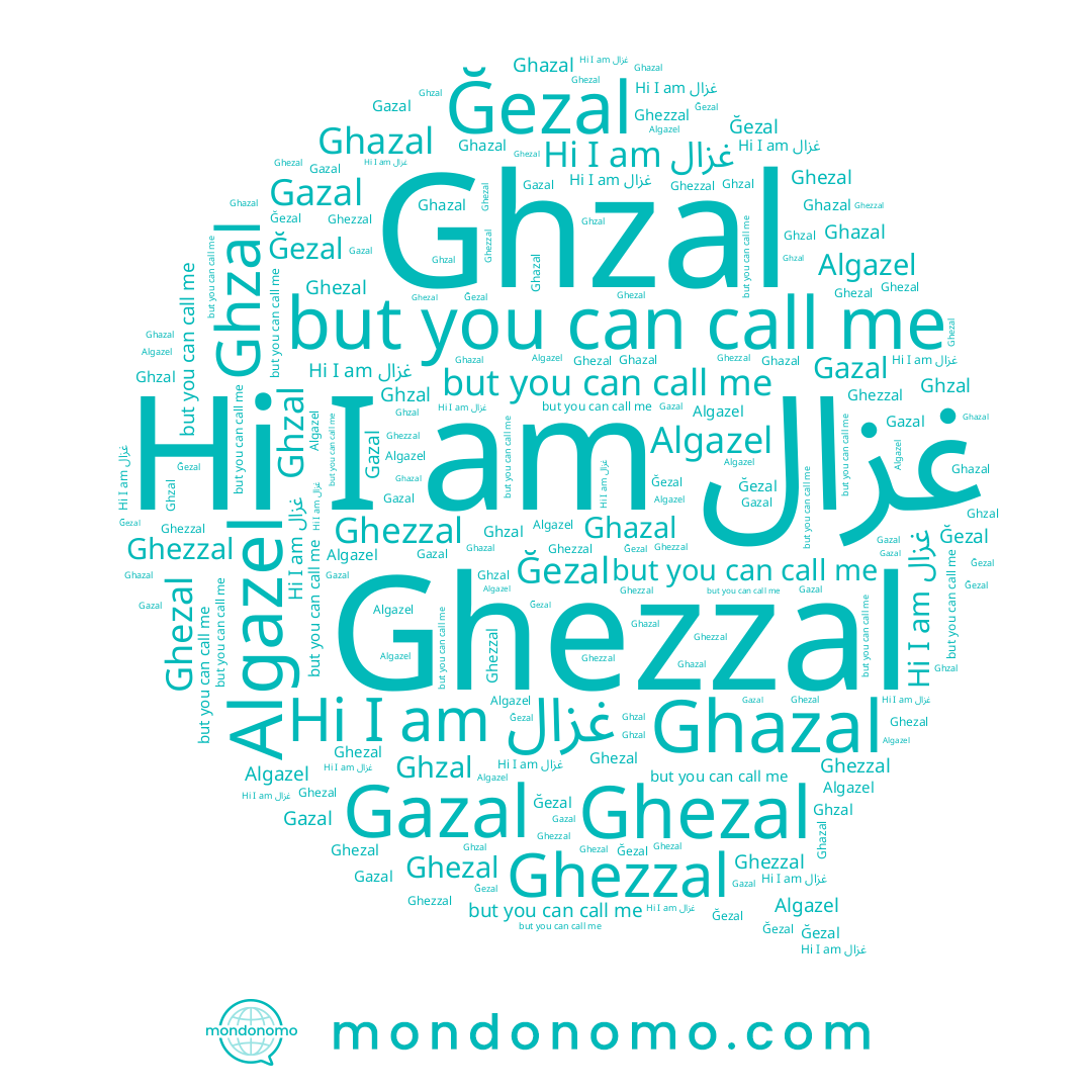 name Ghezal, name Ghezzal, name غزال, name Ghazal, name Gazal, name Ghzal, name Ğezal, name Algazel