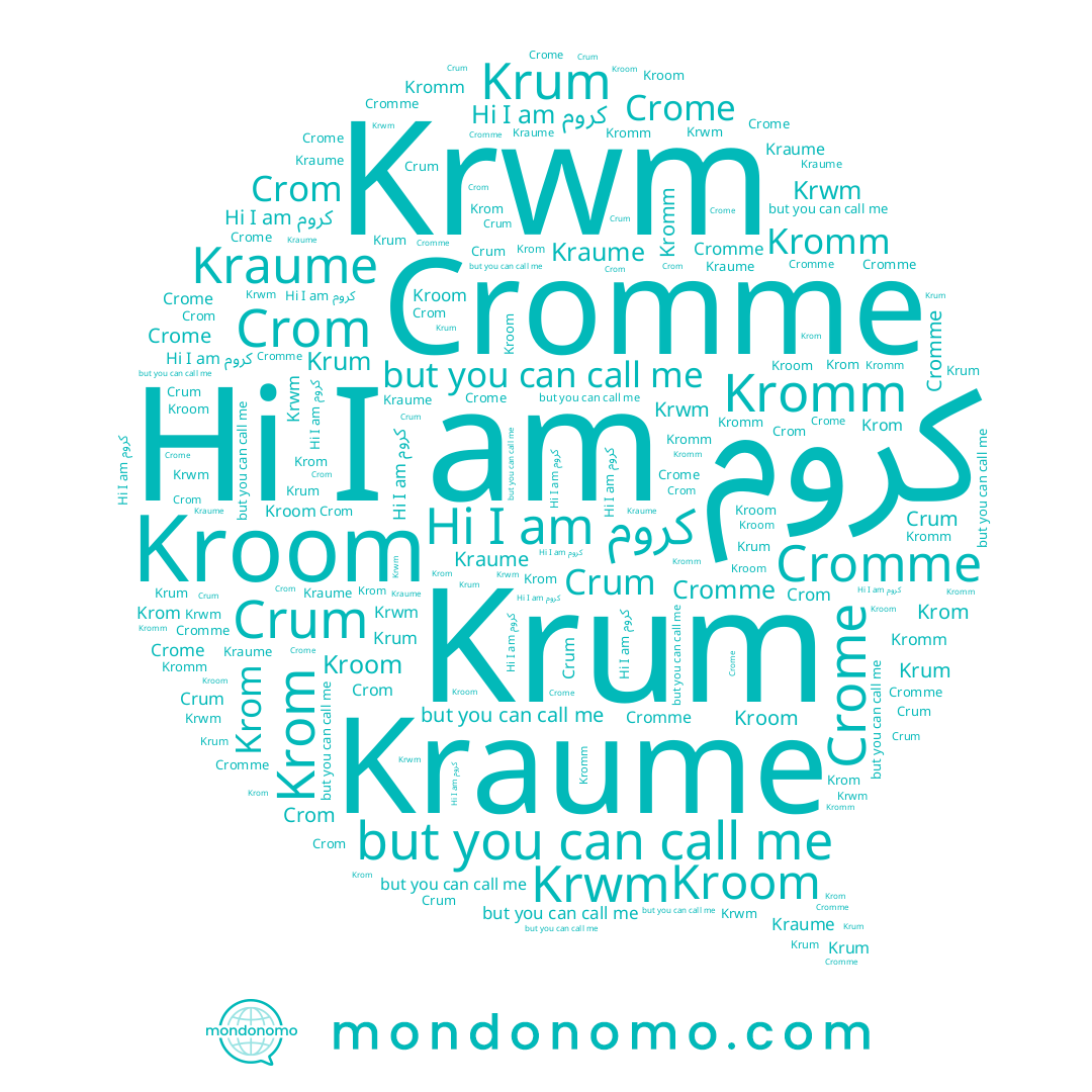 name Crome, name Crom, name Krum, name Kromm, name كروم, name Krom, name Crum