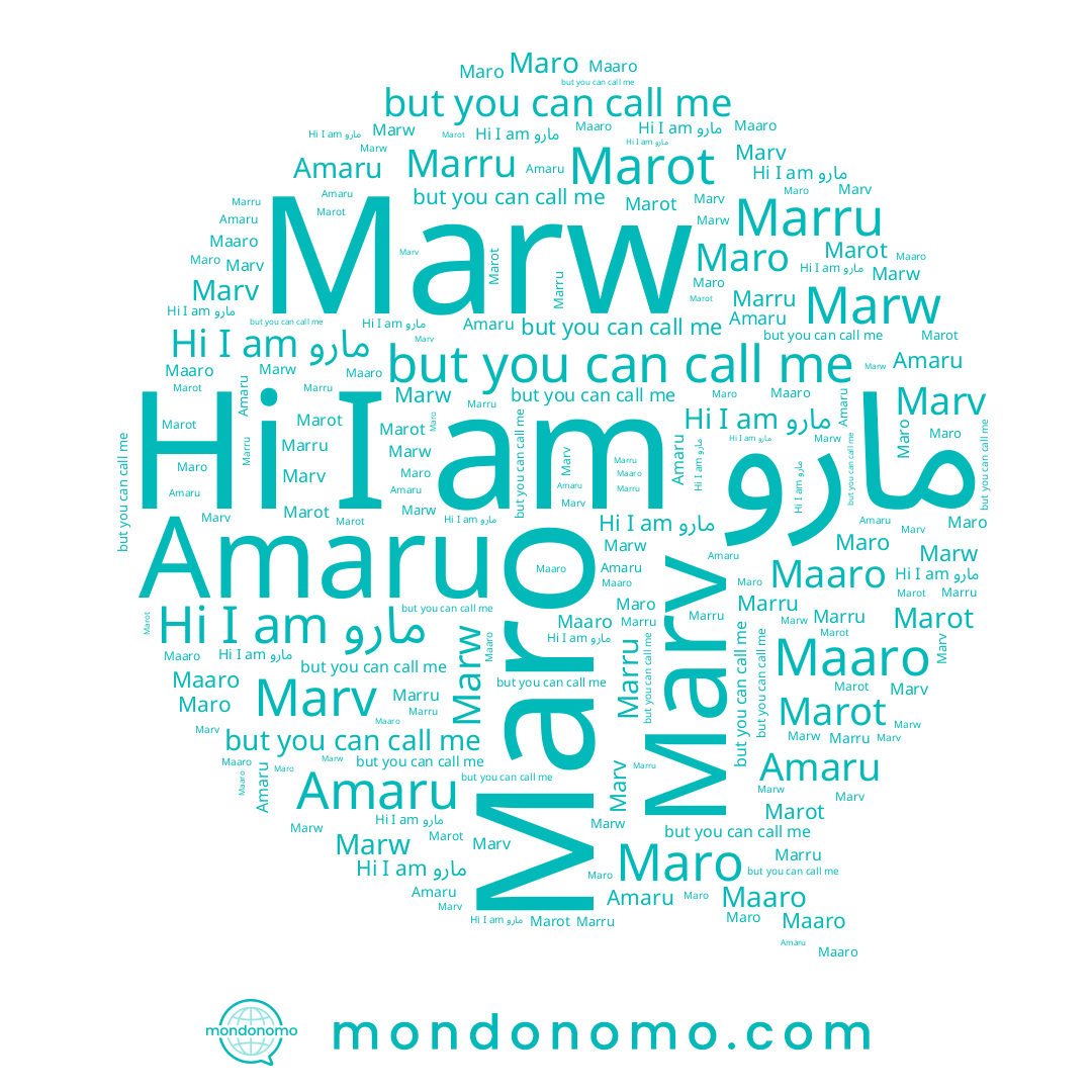 name Maro, name Marru, name مارو, name Marw, name Marot, name Maaro