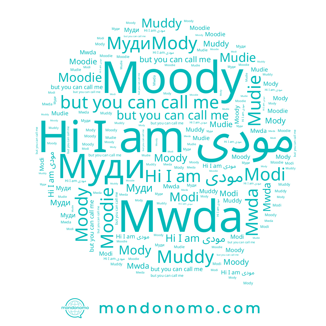name Муди, name Mudie, name Mwda, name Mody, name Moody, name Modi, name Moodie, name مودى