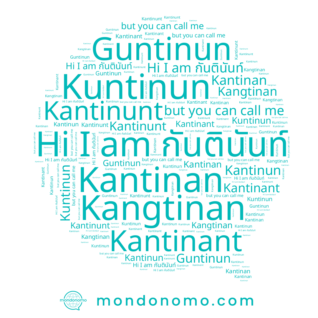 name Kantinan, name Kuntinun, name Kangtinan, name กันตินันท์, name Kantinun, name Kantinunt, name Kantinant, name Guntinun