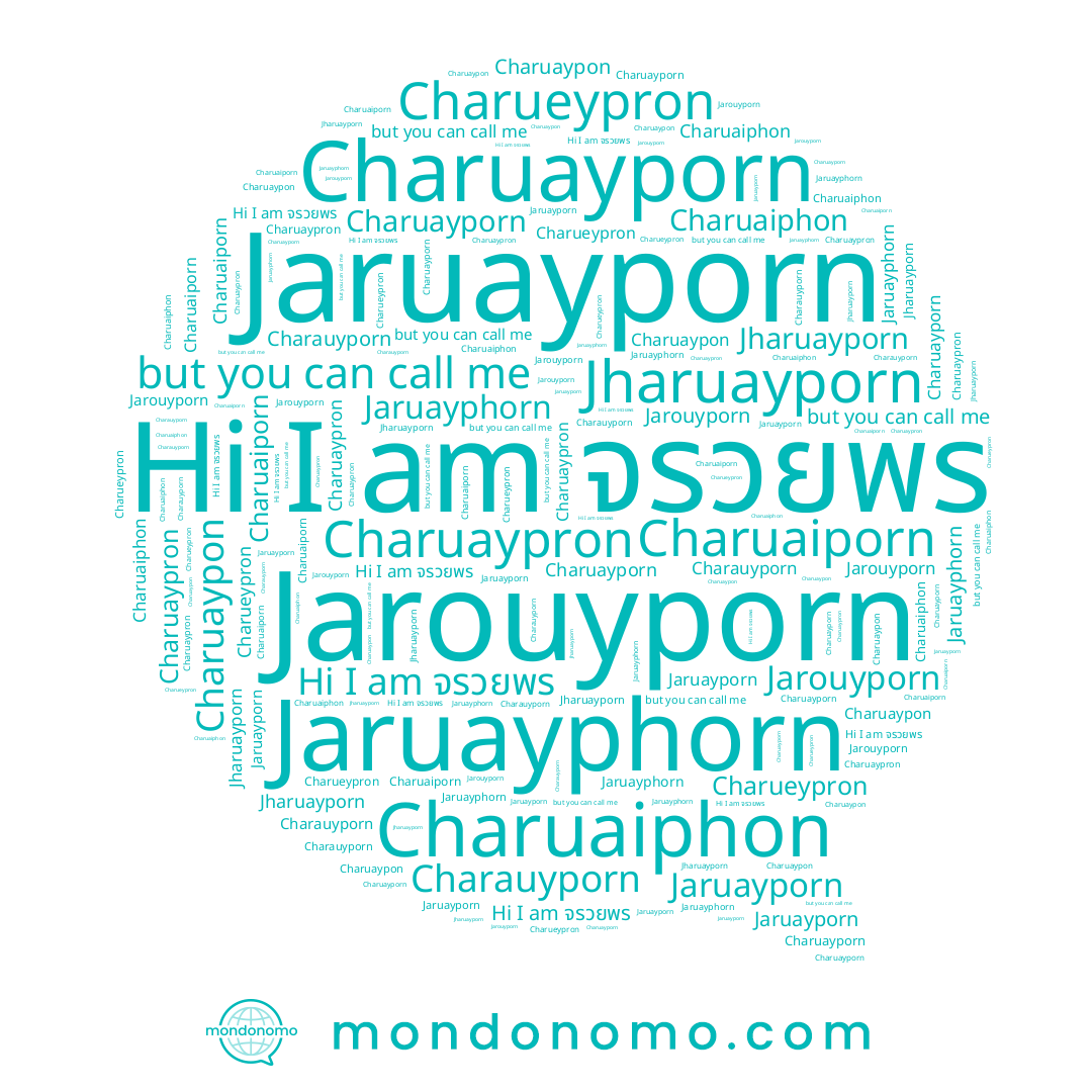 name Charuayporn, name Jaruayporn, name Charuaypron, name จรวยพร, name Jaruayphorn, name Jharuayporn, name Charuaypon, name Jarouyporn, name Charuaiphon, name Charueypron, name Charauyporn