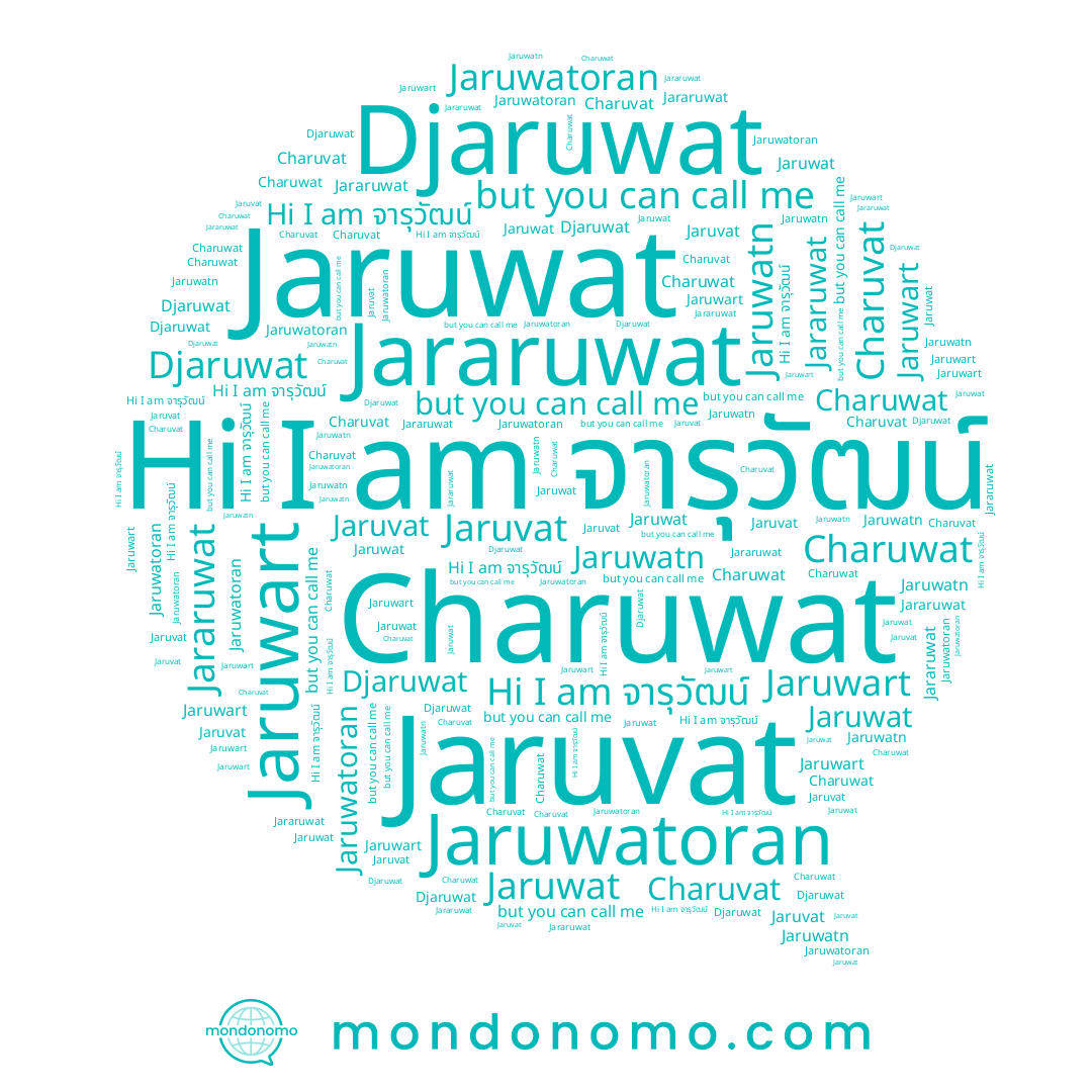 name Jaruwatn, name Djaruwat, name Jaruvat, name Charuwat, name Jaruwatoran, name จารุวัฒน์, name Charuvat, name Jaruwart, name Jararuwat, name Jaruwat