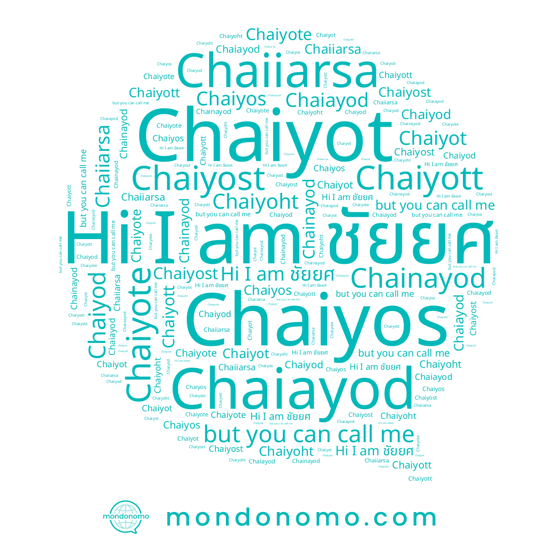name Chaiayod, name Chaiyott, name Chaiyost, name Chaiyod, name Chaiiarsa, name Chaiyote, name Chainayod, name Chaiyoht, name ชัยยศ, name Chaiyos, name Chaiyot