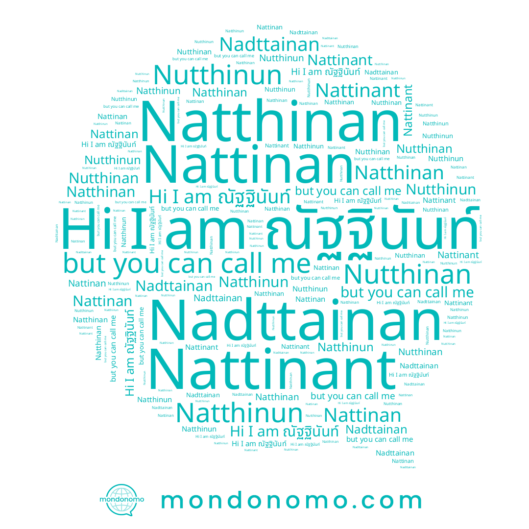 name Nadttainan, name Natthinan, name Natthinun, name Nattinan, name Nutthinun, name ณัฐฐินันท์, name Nutthinan, name Nattinant