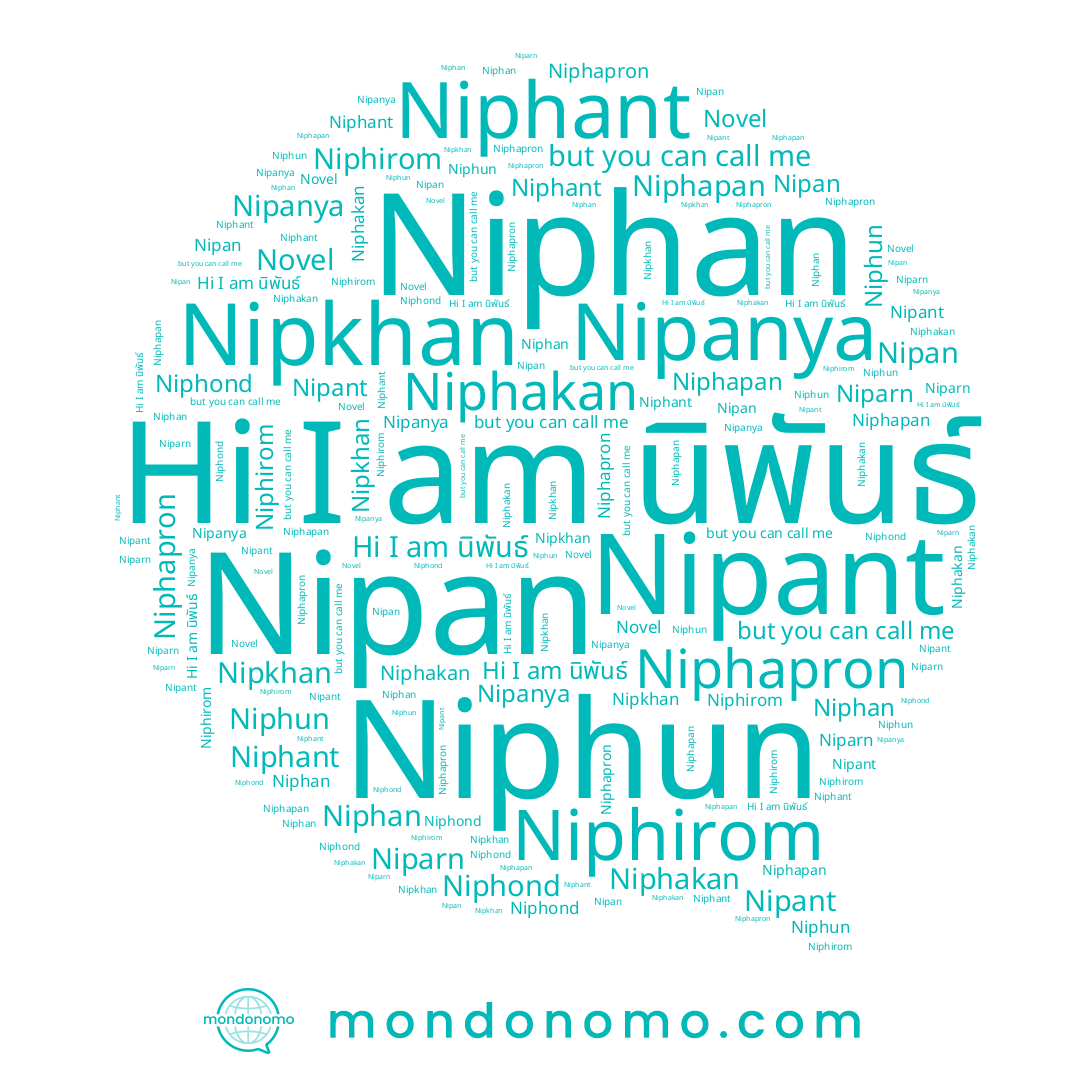 name Niphapron, name Nipkhan, name Niphond, name Niphan, name Niphakan, name Niparn, name Niphirom, name Nipant, name Nipan, name Nipanya, name Novel, name นิพันธ์, name Niphant, name Niphapan, name Niphun