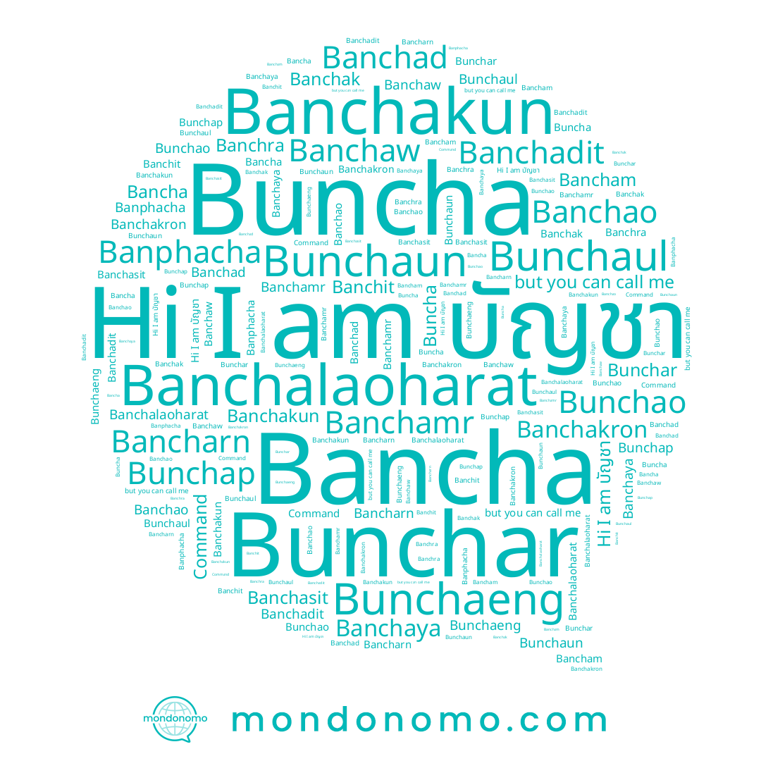name Banchakron, name Banchad, name Banchasit, name Buncha, name Banchao, name Banchit, name Banchadit, name Bunchao, name Bunchar, name Banchra, name Bancham, name Banchaya, name บัญชา, name Banchalaoharat, name Bunchap, name Bunchaeng, name Bancharn, name Banchamr, name Banchaw, name Banphacha, name Bunchaun, name Banchakun, name Bancha, name Bunchaul, name Banchak