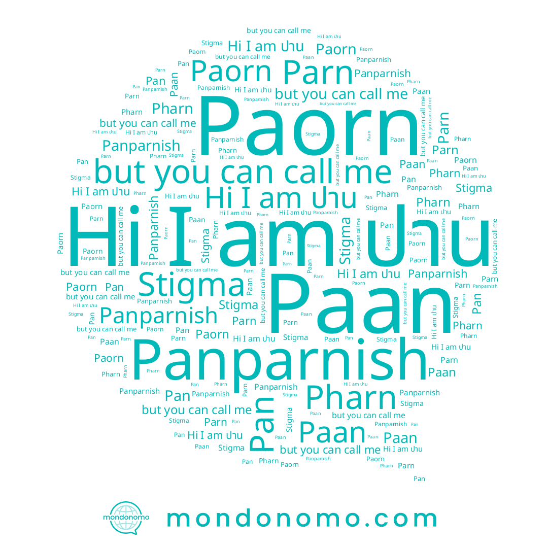 name ปาน, name Parn, name Pan, name Paan, name Paorn, name Pharn, name Panparnish