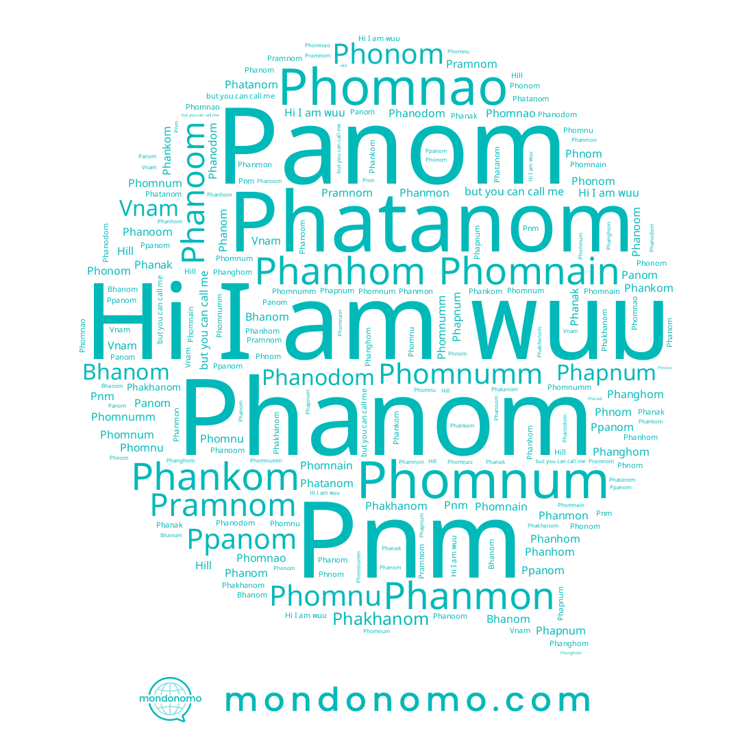 name Phanghom, name Phomnao, name Bhanom, name Phapnum, name Phomnu, name Phankom, name Phomnum, name Phanodom, name Phanoom, name Phanhom, name Pramnom, name Phanmon, name Phanak, name Phomnain, name Phatanom, name Phakhanom, name Panom, name Phanom, name พนม, name Hill, name Phonom