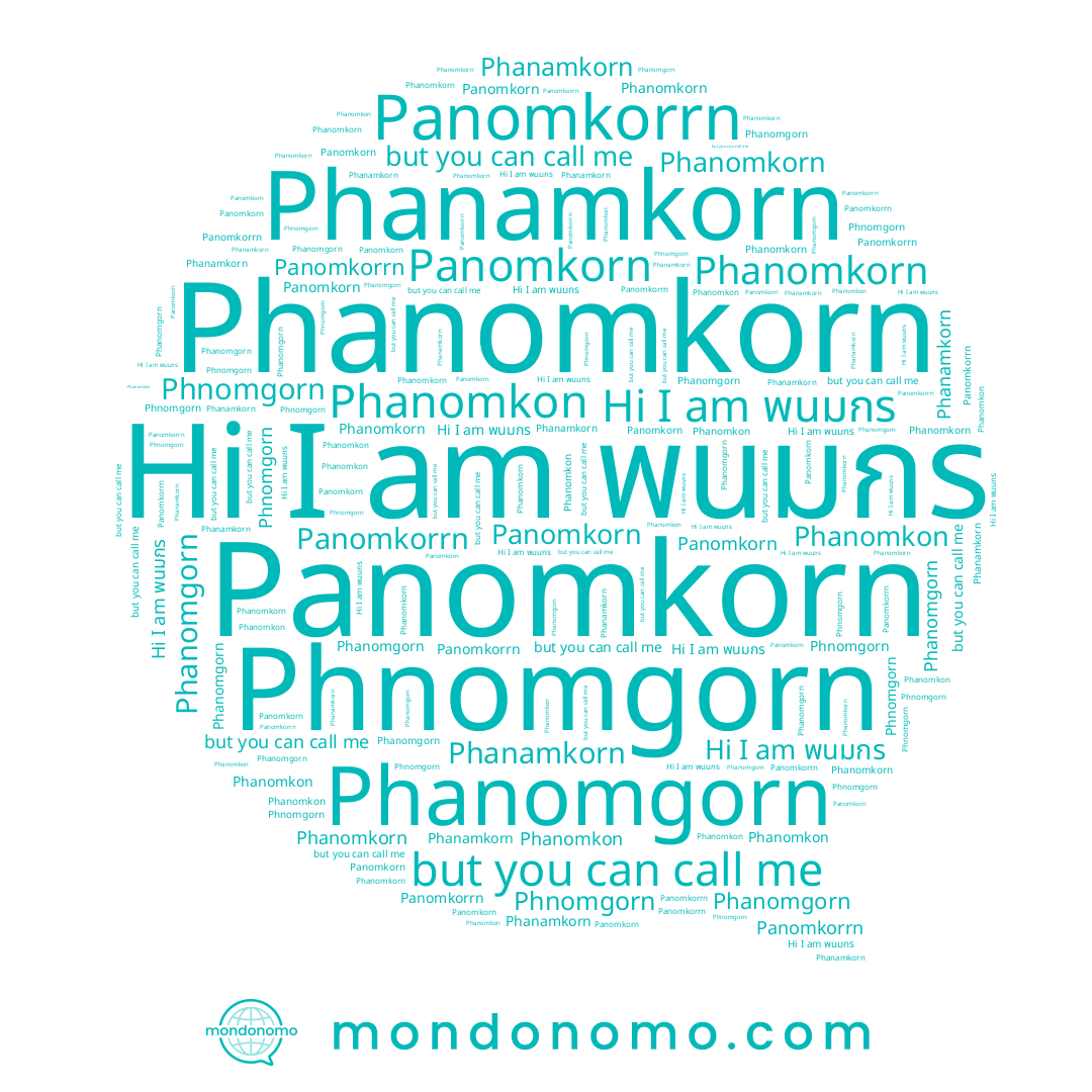 name Phnomgorn, name Phanomkorn, name Panomkorrn, name Phanomgorn, name พนมกร, name Phanomkon, name Panomkorn, name Phanamkorn