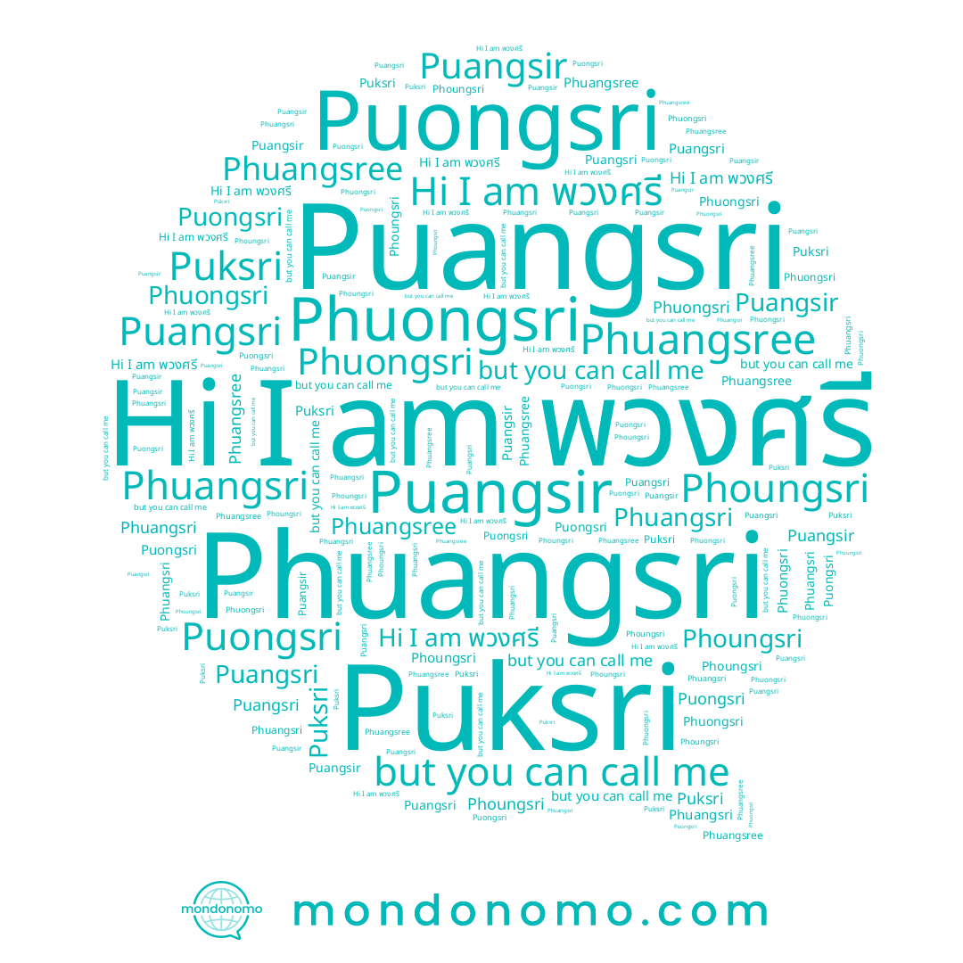 name Puongsri, name Phuangsree, name Puksri, name Puangsri, name Phuangsri, name Phuongsri, name พวงศรี, name Phoungsri, name Puangsir