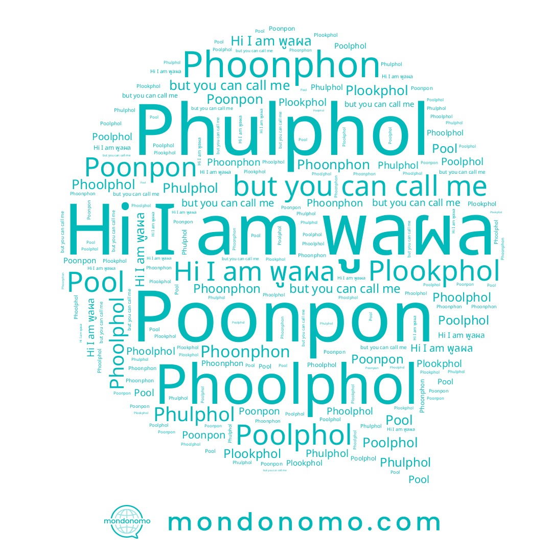 name Phoolphol, name พูลผล, name Pool, name Phulphol, name Plookphol, name Poonpon, name Phunphon, name Poolphol