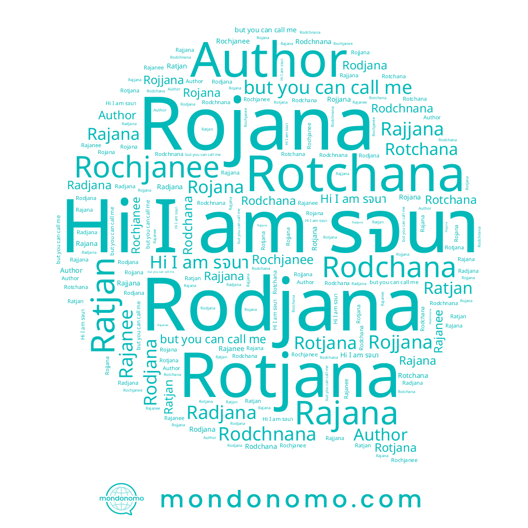name Rodjana, name Rojana, name Rotchana, name Rochjanee, name Rajana, name Rajjana, name Radjana, name Rodchnana, name Rojjana, name รจนา, name Rotjana, name Ratjan, name Rajanee, name Author