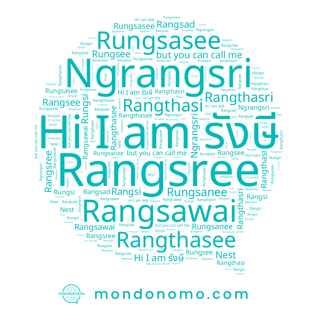 name Rungsanee, name รังษี, name Rangsi, name Ngrangsri, name Nest, name Rangsad, name Rangthasi, name Rangthasri, name Rangsee, name Rungsi, name Rangsawai, name Rungsee, name Rangthasee, name Rangsree, name Rungsasee