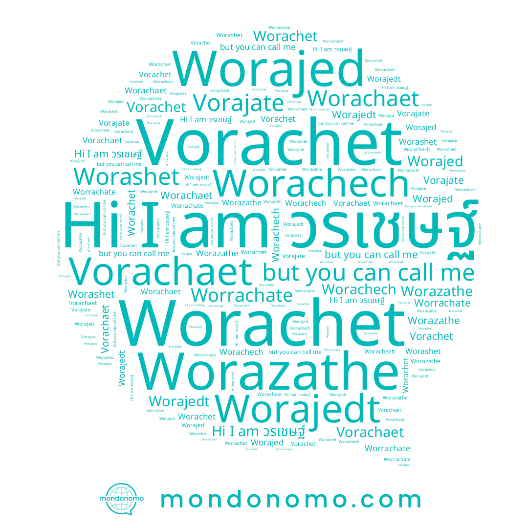 name Worashet, name Vorachet, name Worachaet, name Vorachaet, name Worazathe, name Worachet, name Worrachate, name Worajed, name วรเชษฐ์, name Vorajate, name Worajedt, name Worachech