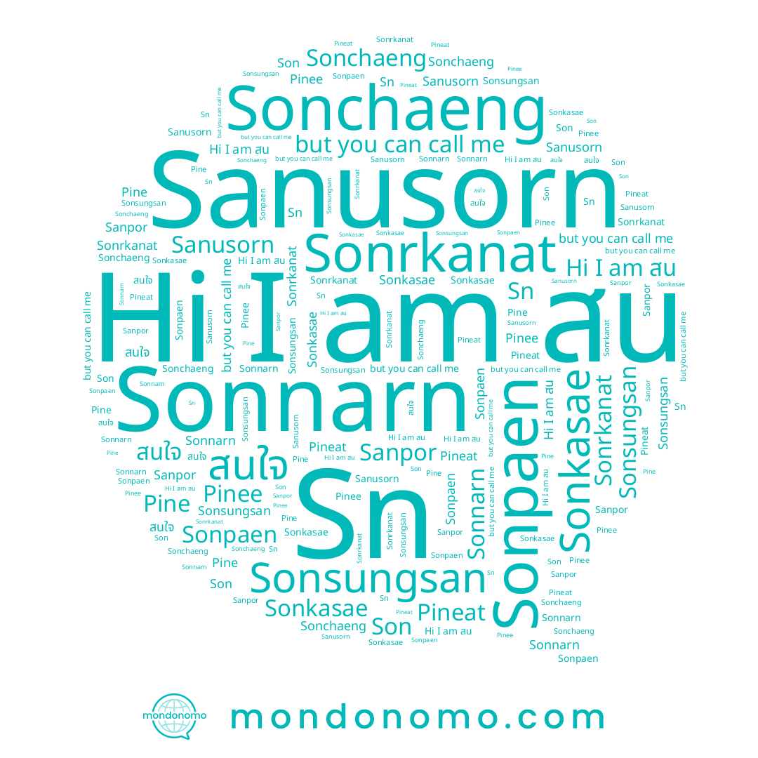 name Sonnarn, name Sonsungsan, name Pine, name Sonrkanat, name Sonpaen, name สนใจ, name สน, name Son, name Sanpor, name Pinee, name Sonkasae, name Sanusorn, name Sonchaeng, name Pineat