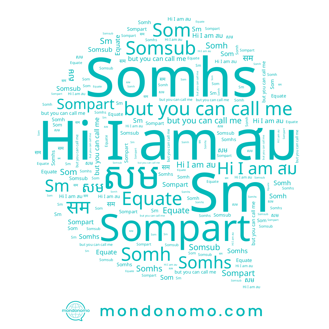name Somsub, name สม, name सम, name សម, name Sompart, name Somh, name Somhs, name Som