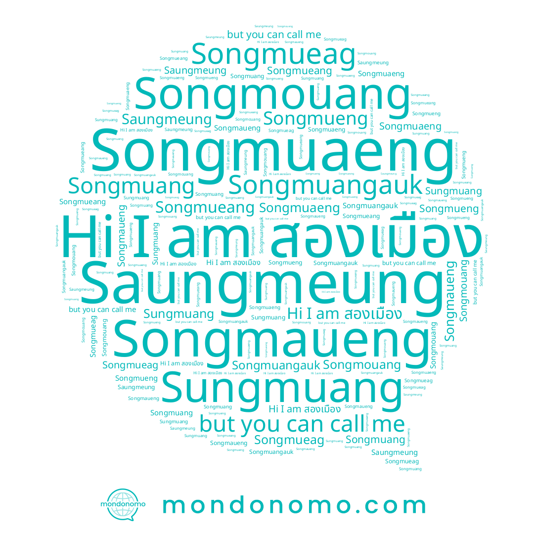 name Songmueang, name Songmuaeng, name Songmouang, name สองเมือง, name Songmuang, name Songmuangauk, name Songmueng, name Sungmuang, name Songmaueng, name Songmueag, name Saungmeung